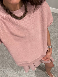Waffle Knit Set | Rose