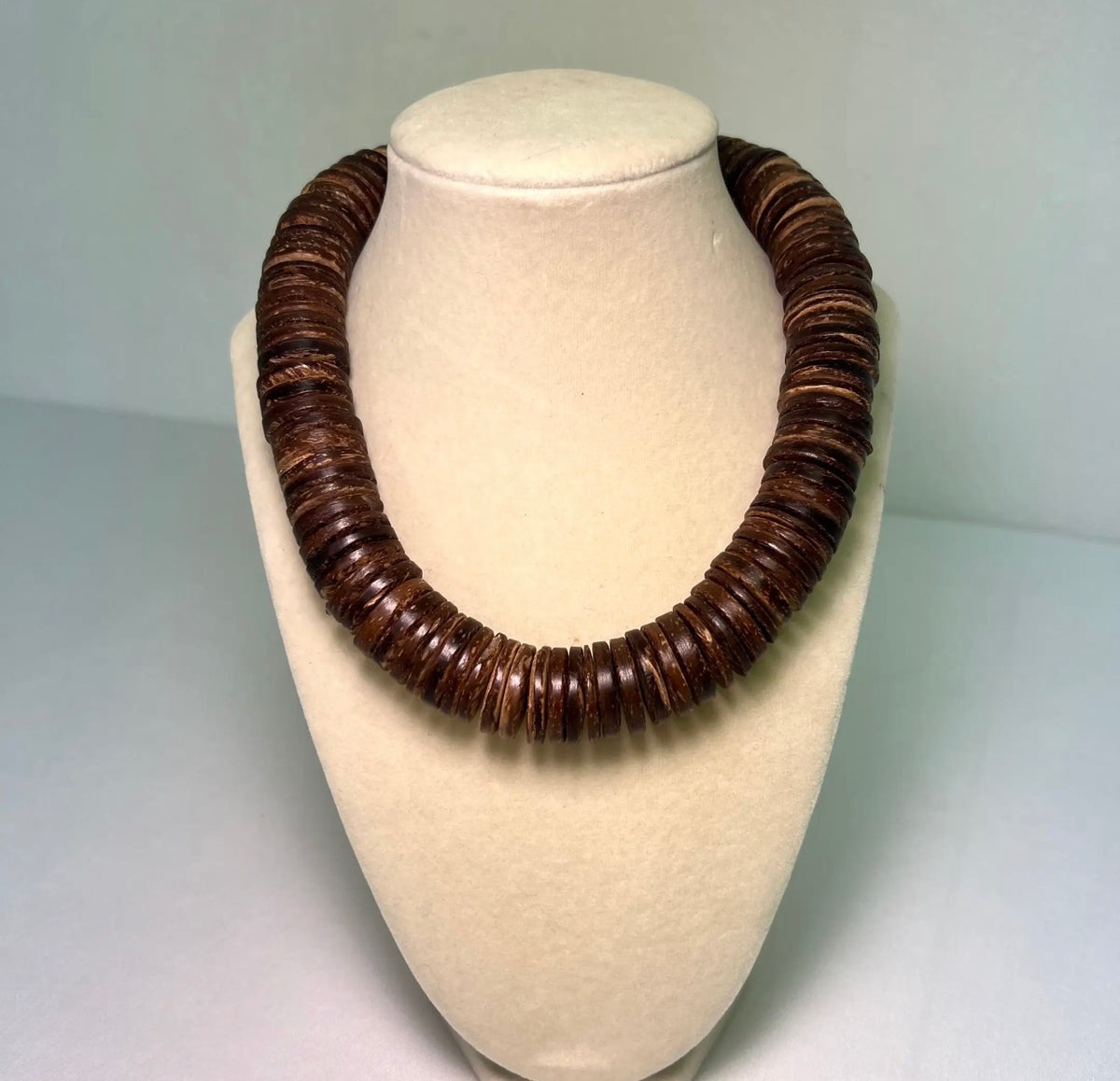 Brown Coconut Shell Statement Necklace