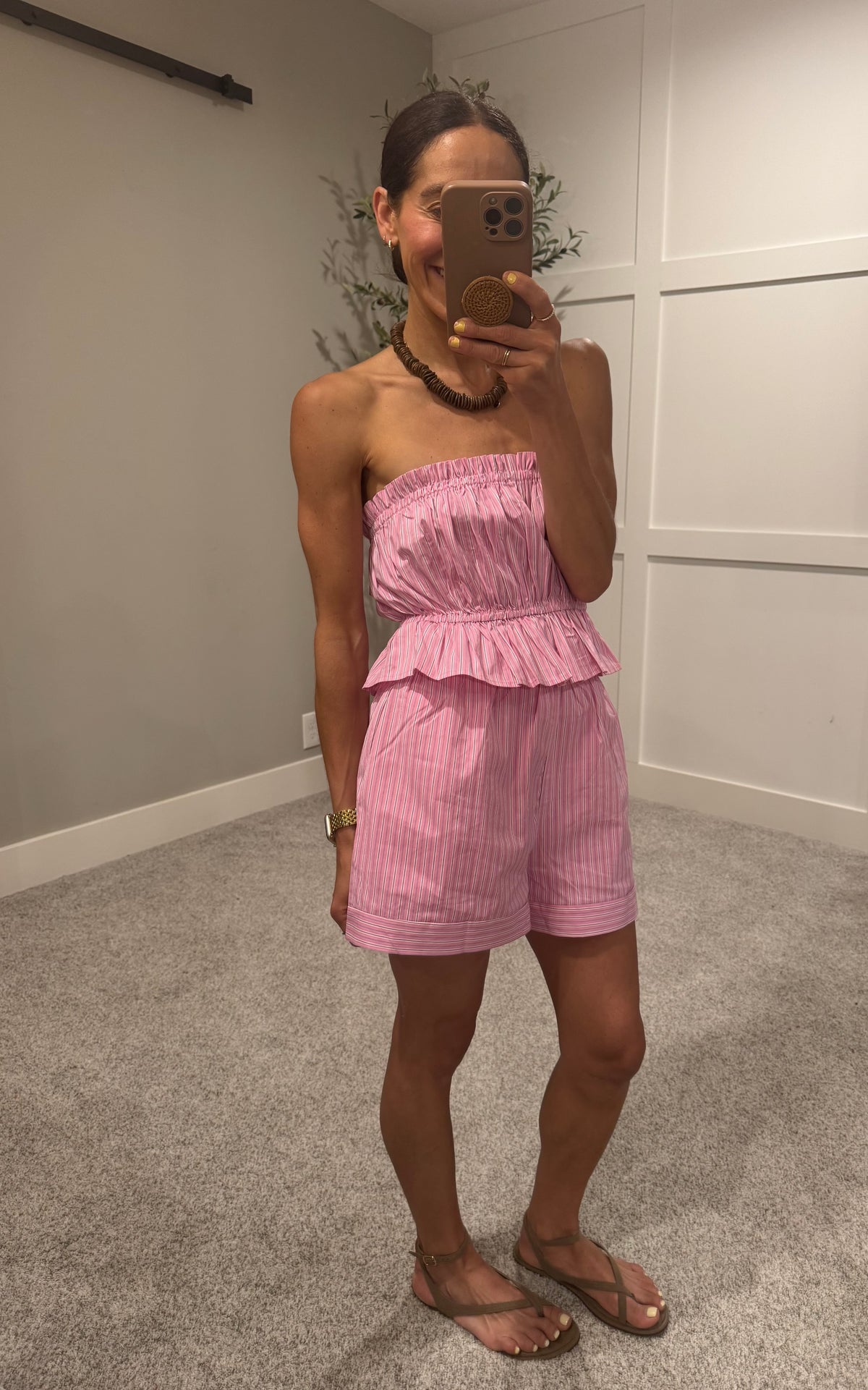 Isabel Striped Set | Pink