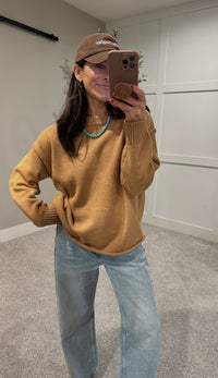 Camel Crewneck Sweater