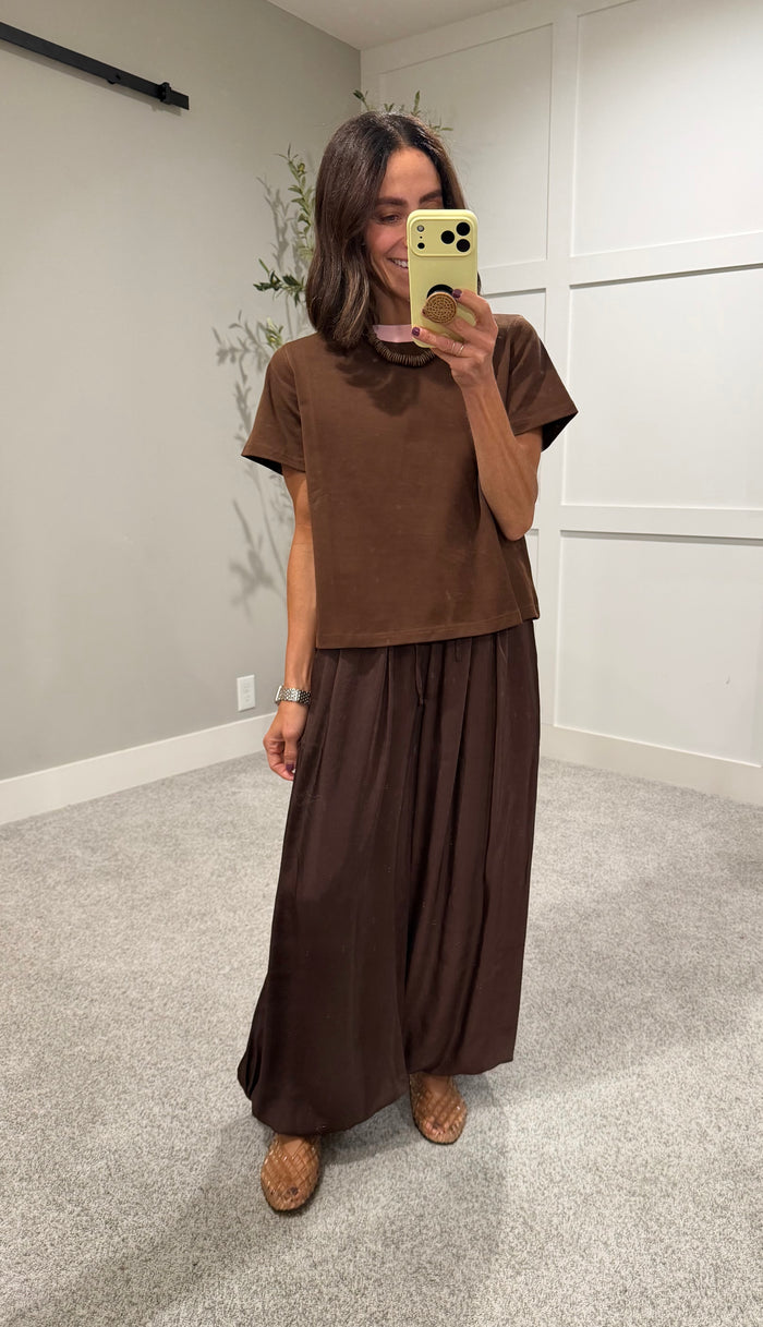 The Chloe Top | Brown/Pink