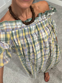 Charlotte plaid maxi dress | Sage