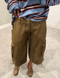 The Scout Olive Green/Brown Cargo Shorts