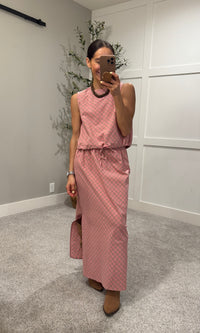 Sally Plaid Set | Pink/Mocha
