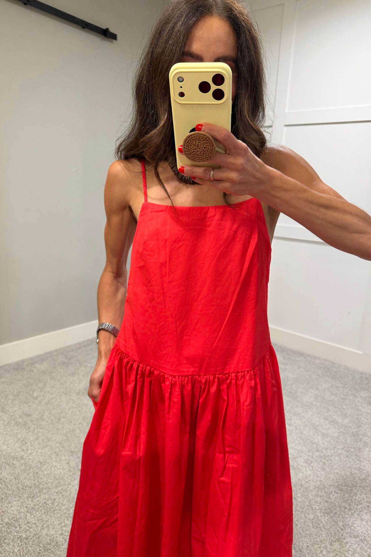 Poppy Poplin Dress | Red