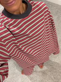Whitney Striped Top | Red