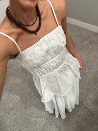 Elle Peplum Top | White