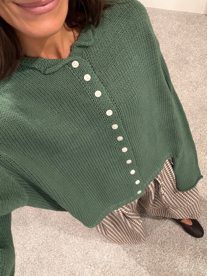 Raya Cardigan | Green Ivy