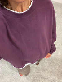 Peekaboo Sweatshirt | Plum