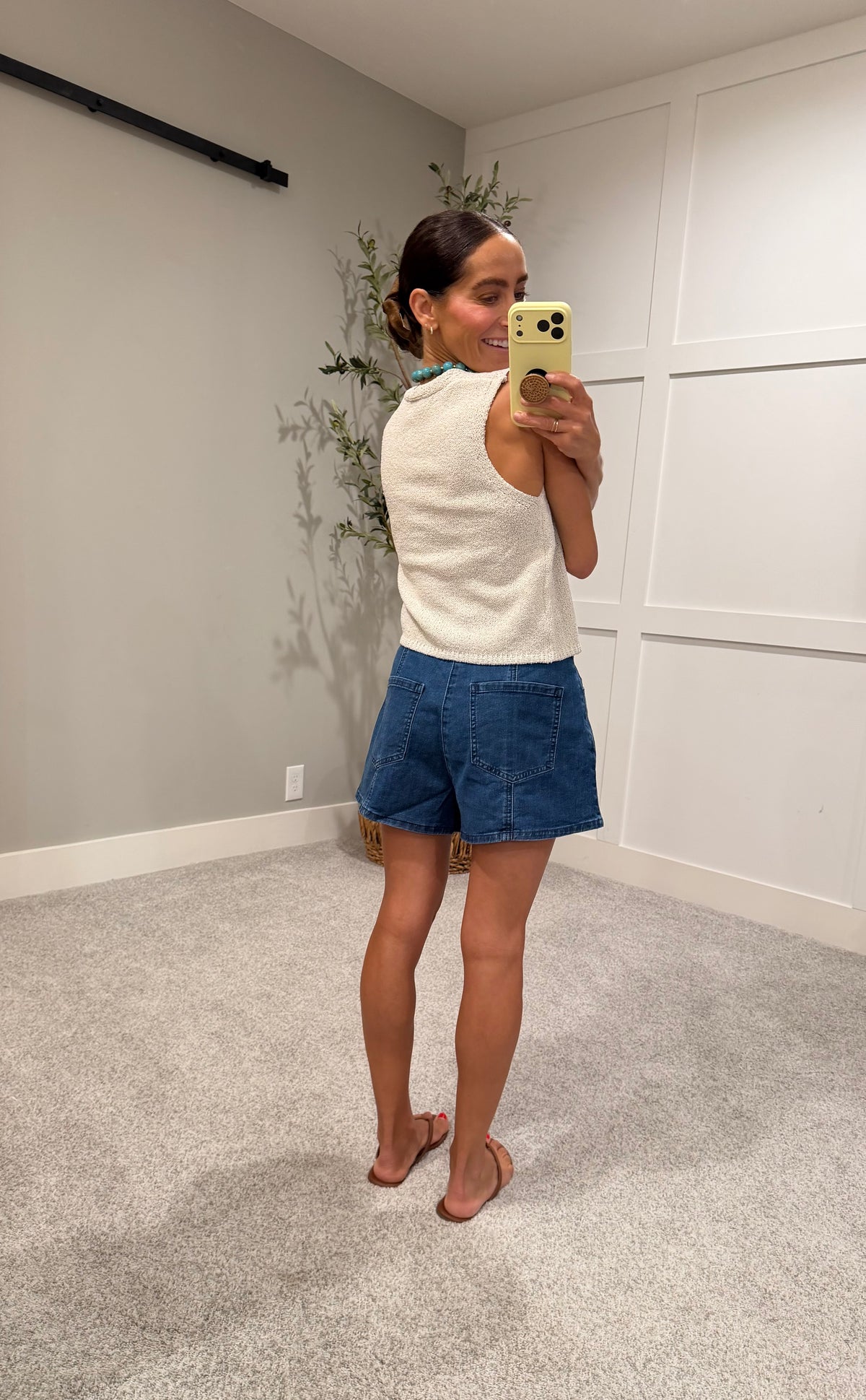 Peekaboo Knit Top | Ecru