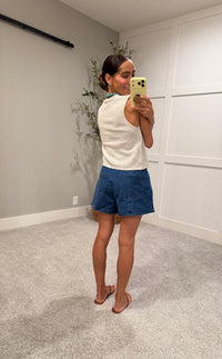 Peekaboo Knit Top | Ecru