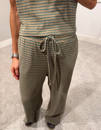 Basil Striped Set| Basil Green