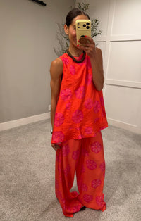 Kaui Floral Set | Red Orange