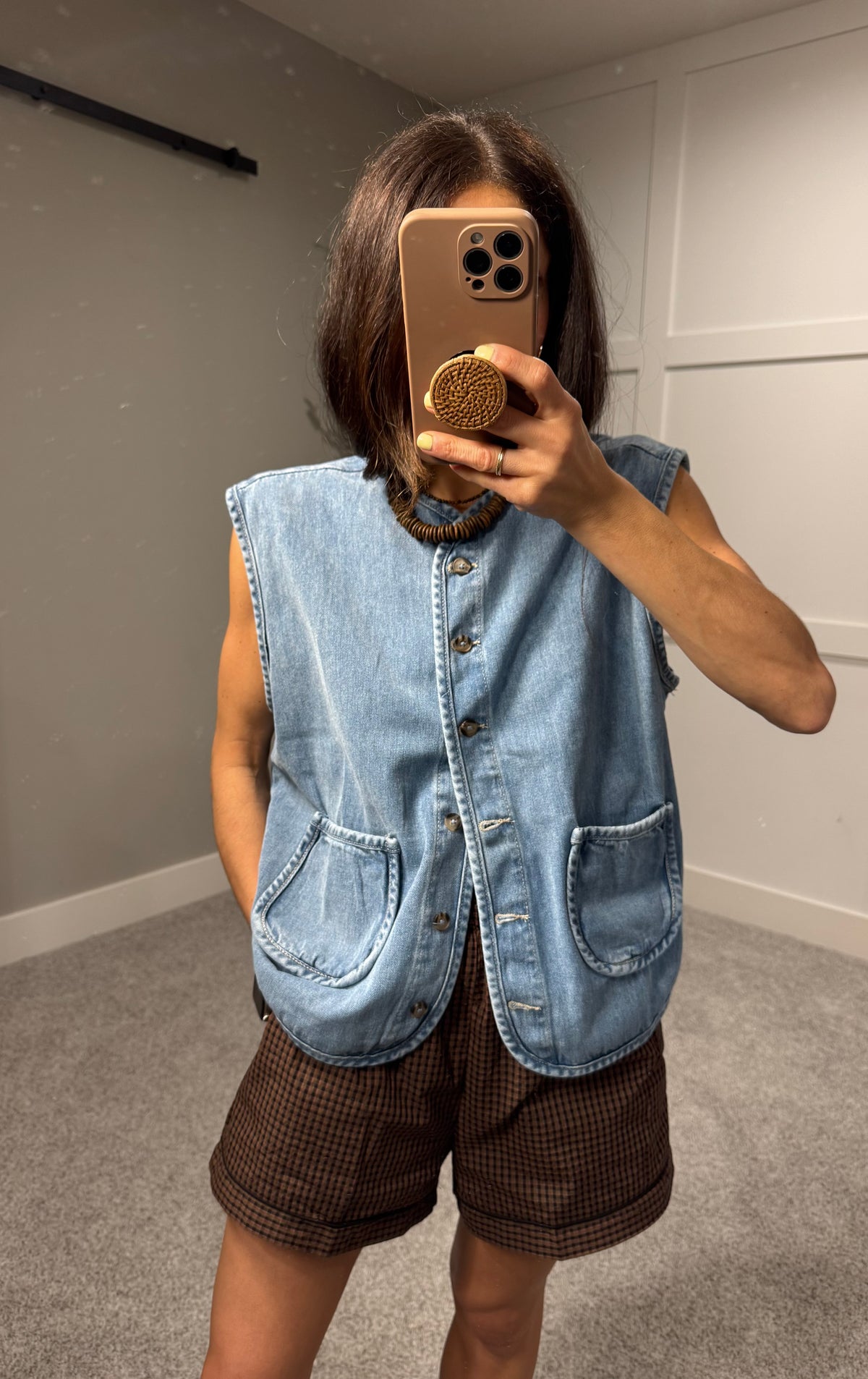 Jada Denim Vest Top