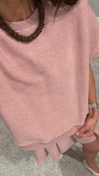 Waffle Knit Set | Rose