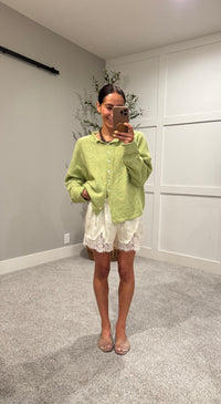 Lace Trim Shorts | Cream