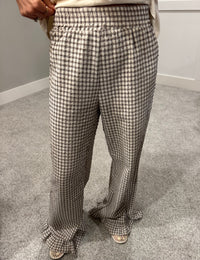 Remi Gingham Pants | Brown/Cream