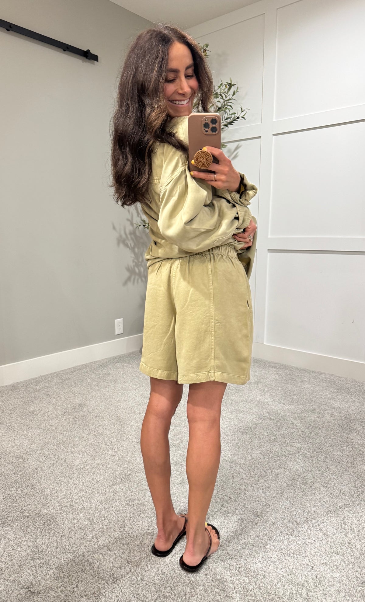 Kate Tencel Shorts | Moss Green