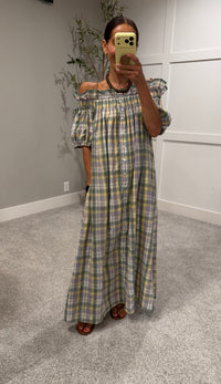 Charlotte plaid maxi dress | Sage