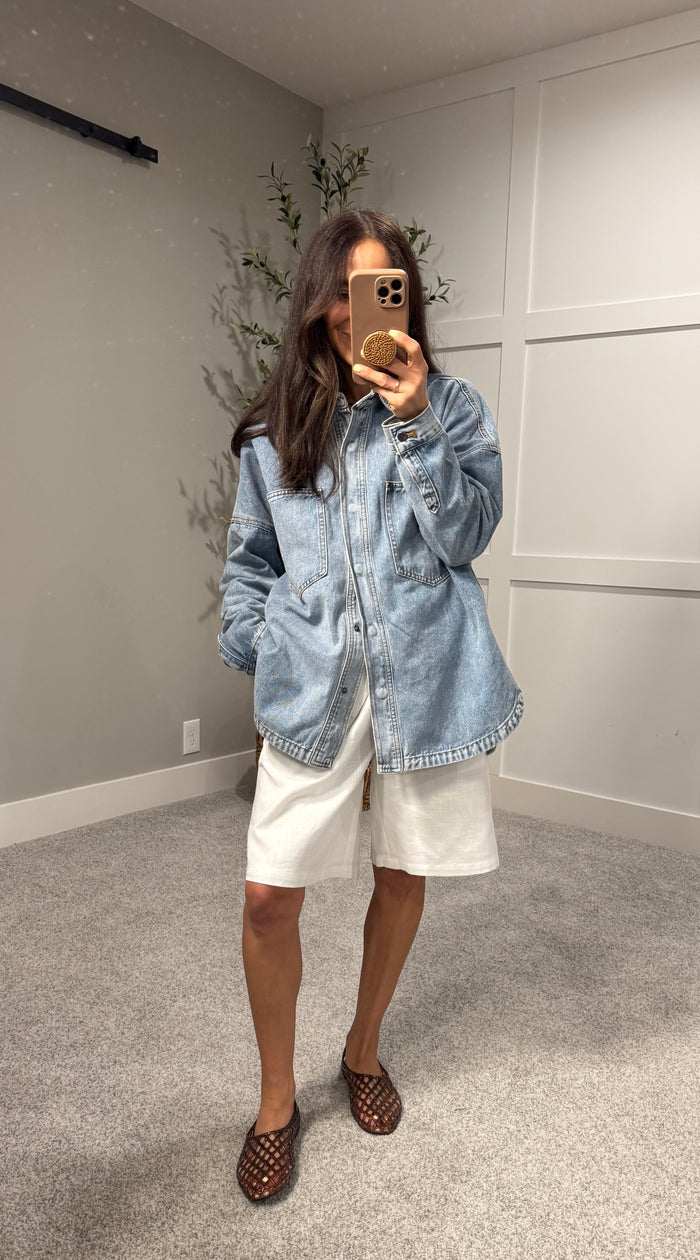 The Denim Shacket Shirt