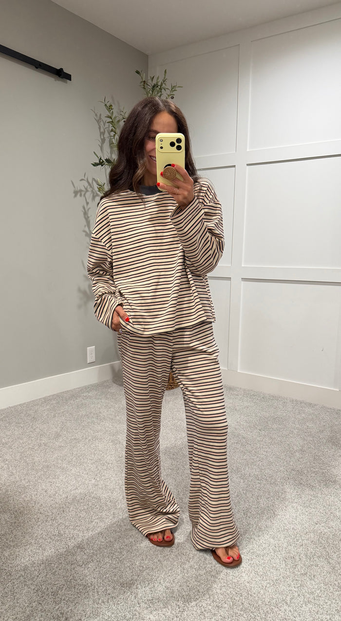 Whitney Striped Top | Cream