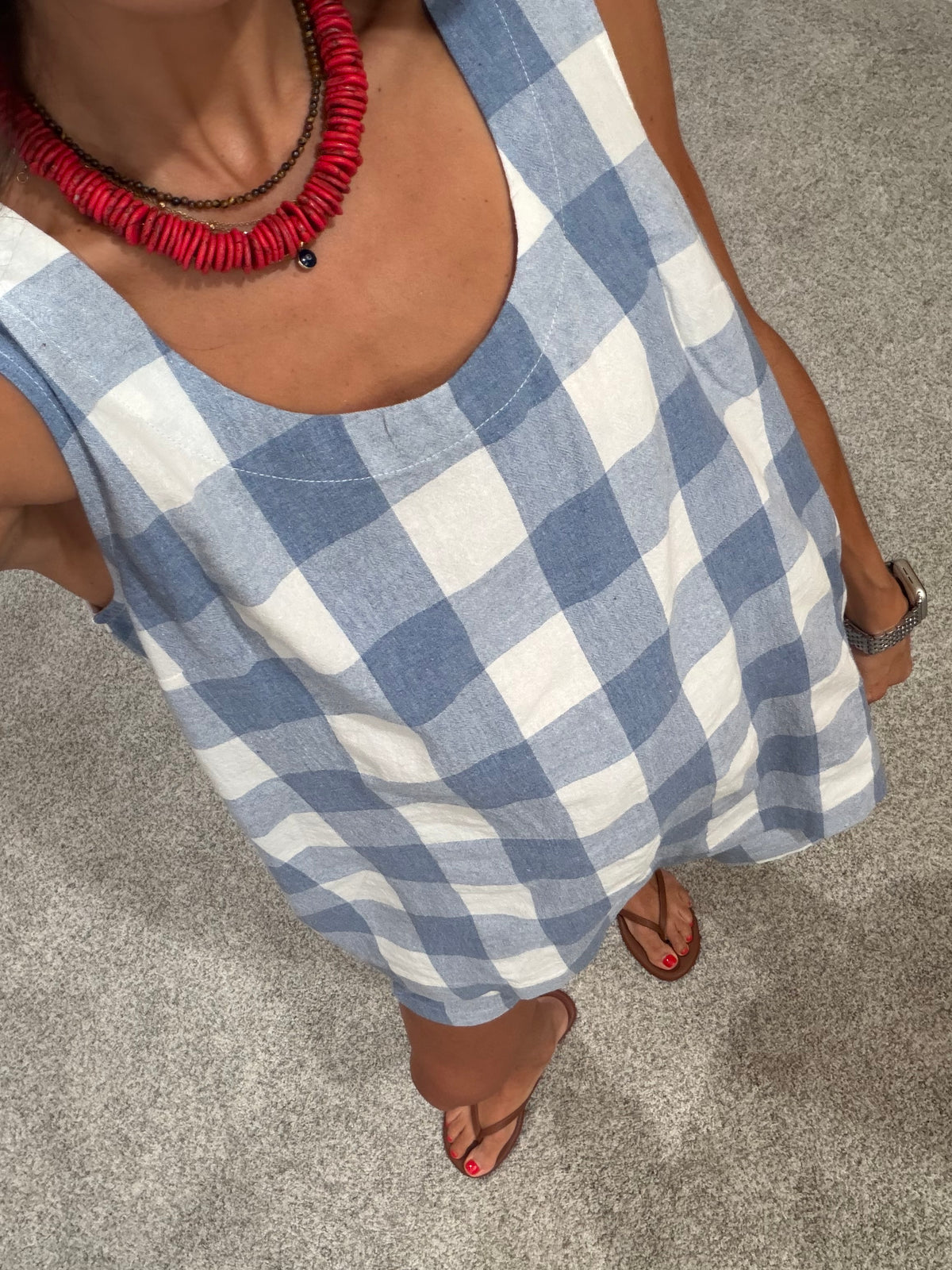 Kara Plaid Set | Blue