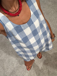 Kara Plaid Set | Blue