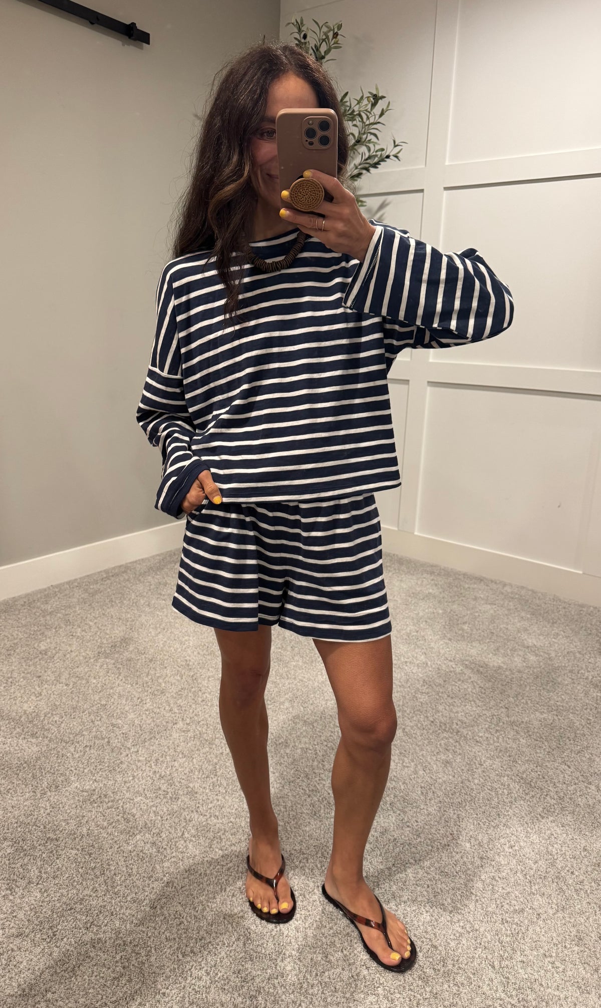 Summer Nights Striped Set | Navy