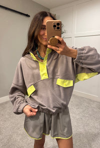 Ava Set | Stone Taupe/Lime