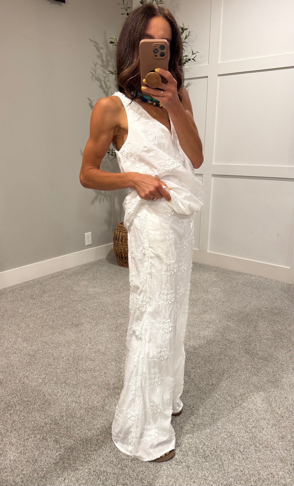 Ada Embroidered White Set