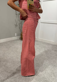 Big Red Gingham Pants
