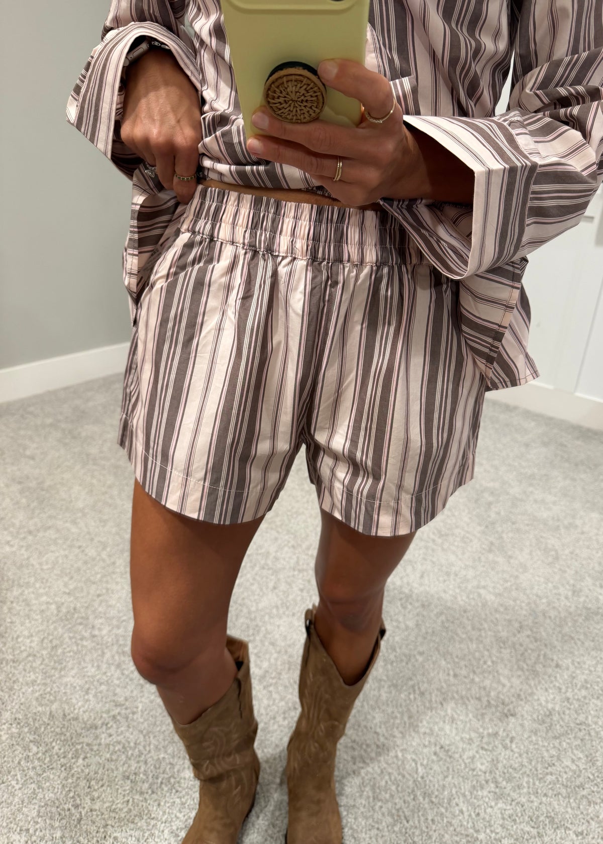 Piper Striped Set | Dusty Rose Stripe