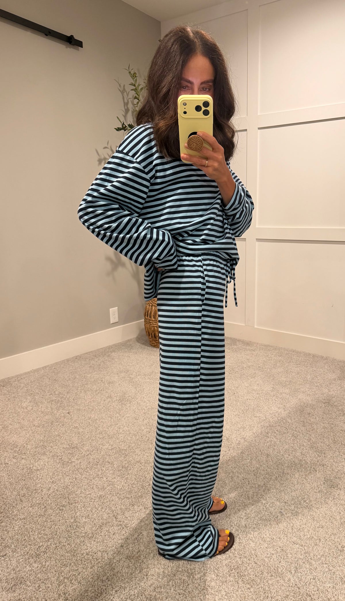 Bails Striped Lounge Set | Navy/Light Blue