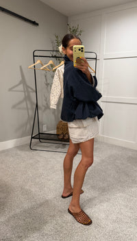 City Jacket | Navy/Plaid