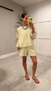 Summer Nights Striped Set | Light Green