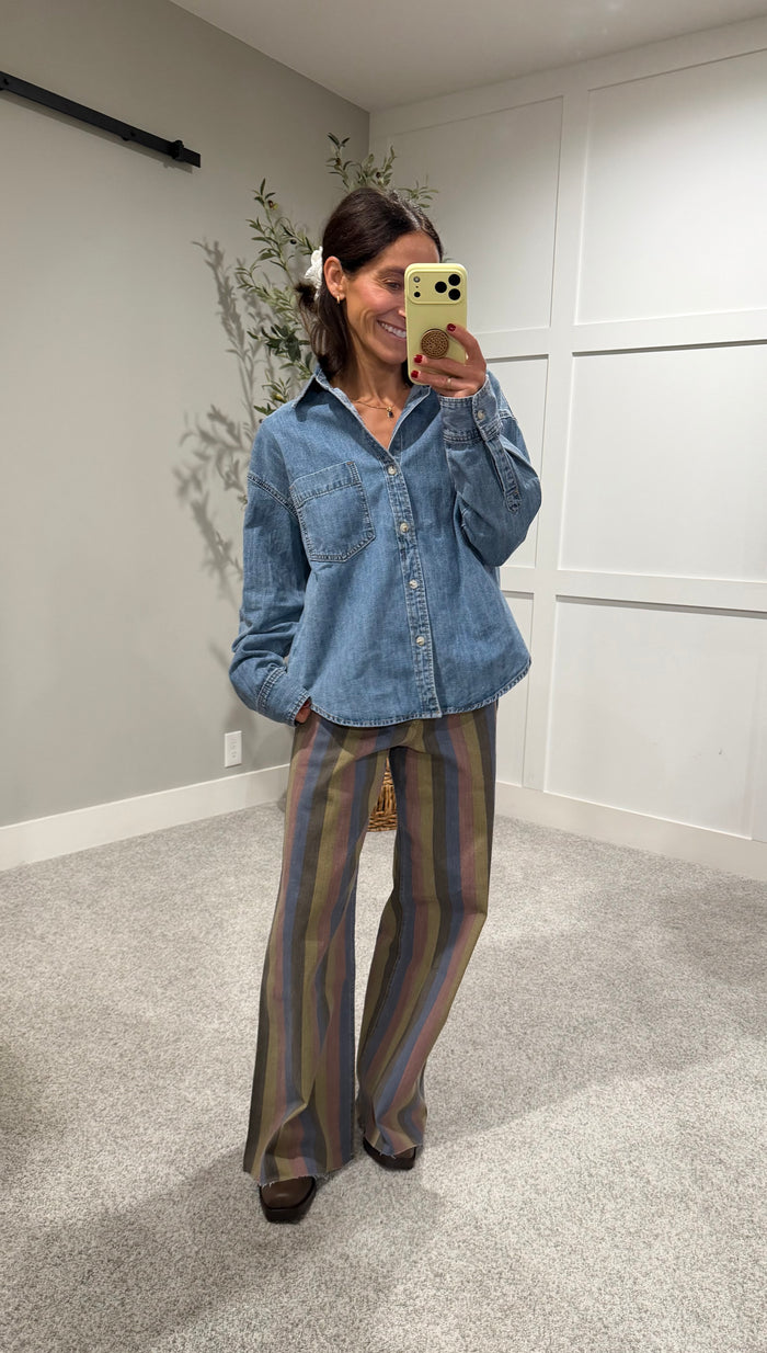 The Denim Button Up Top