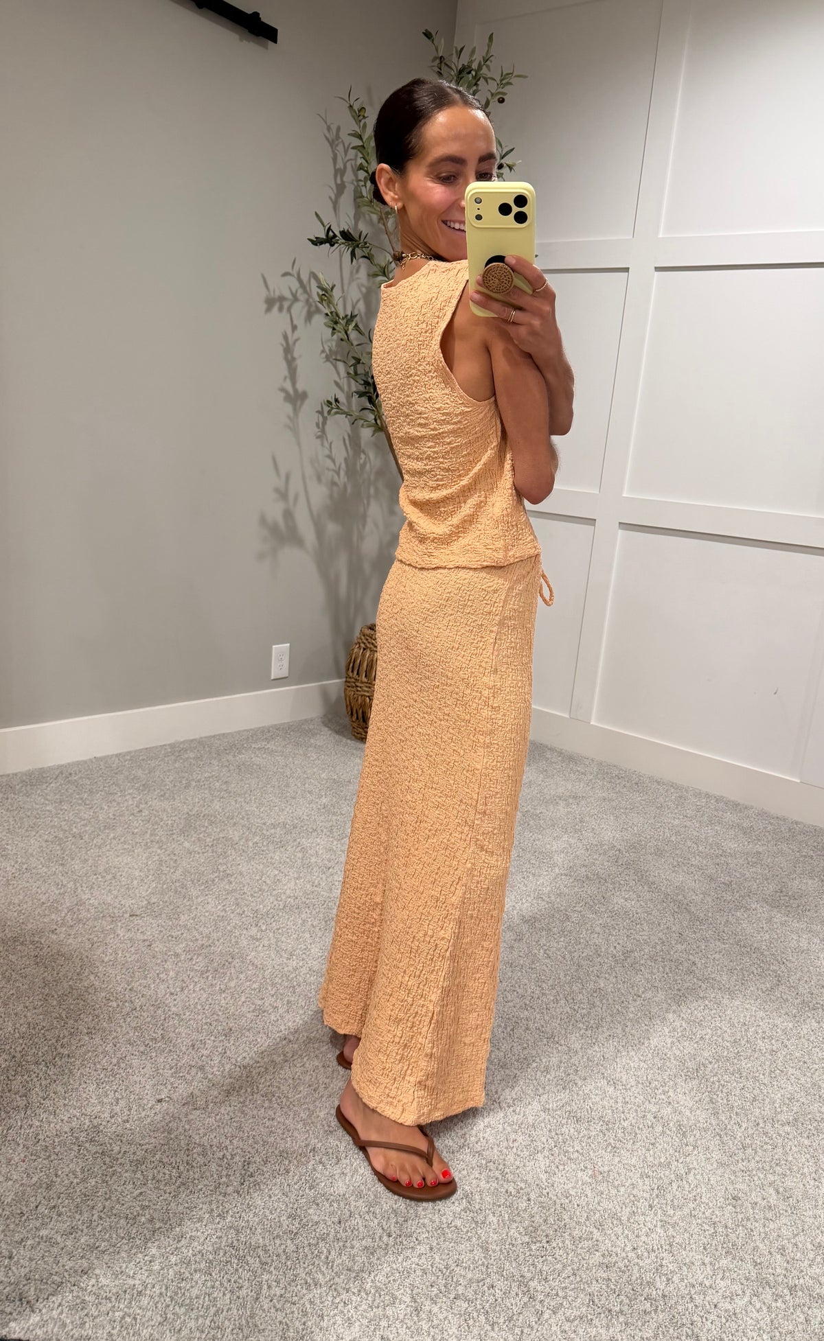 Moon Textured Set | Peach