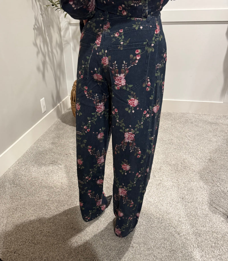 Blossom Blue Barrel Leg Denim