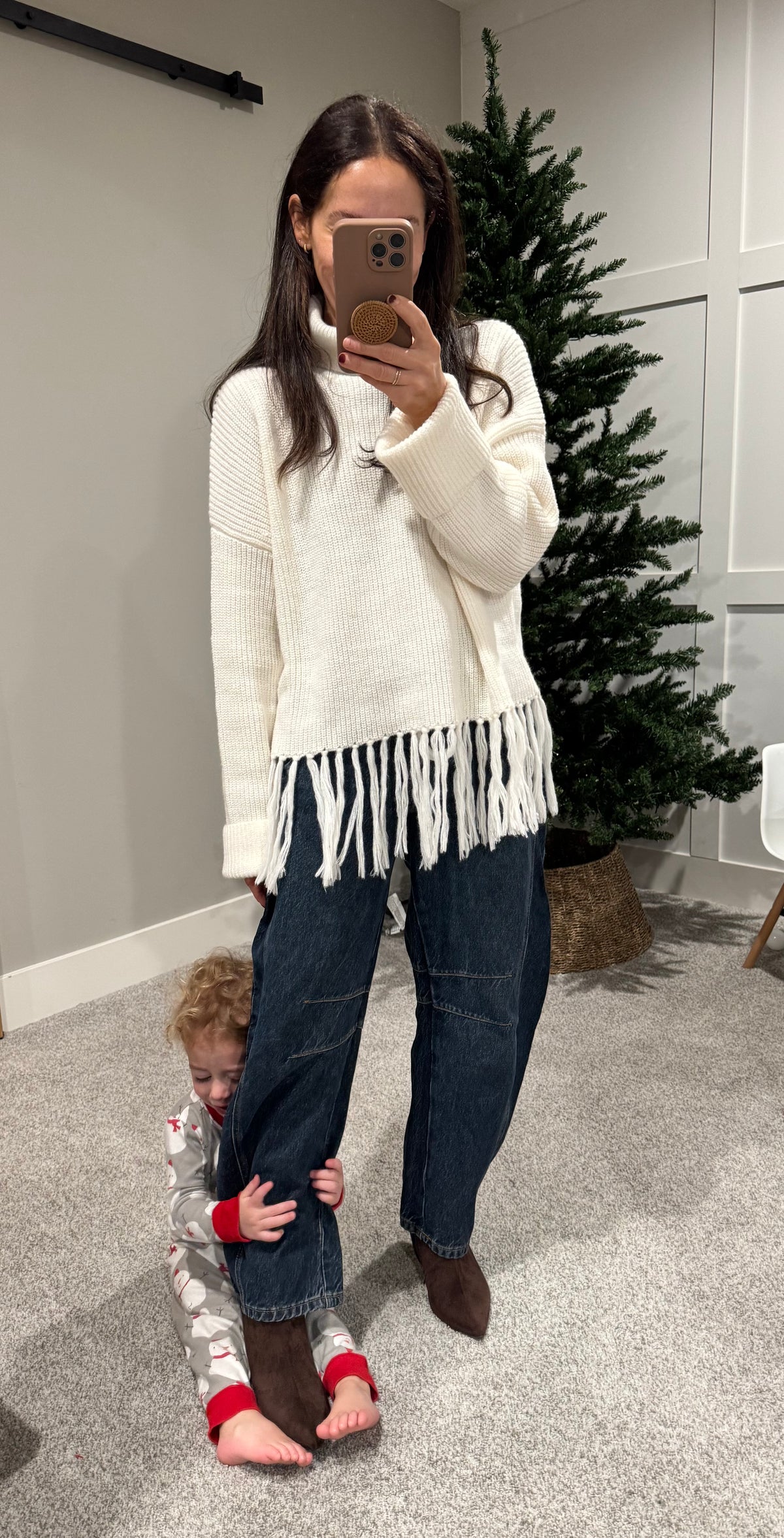 Fringe Hem Sweater | Powder