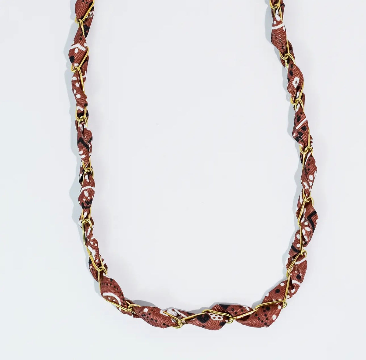 Bandana Twist Necklace | Brown