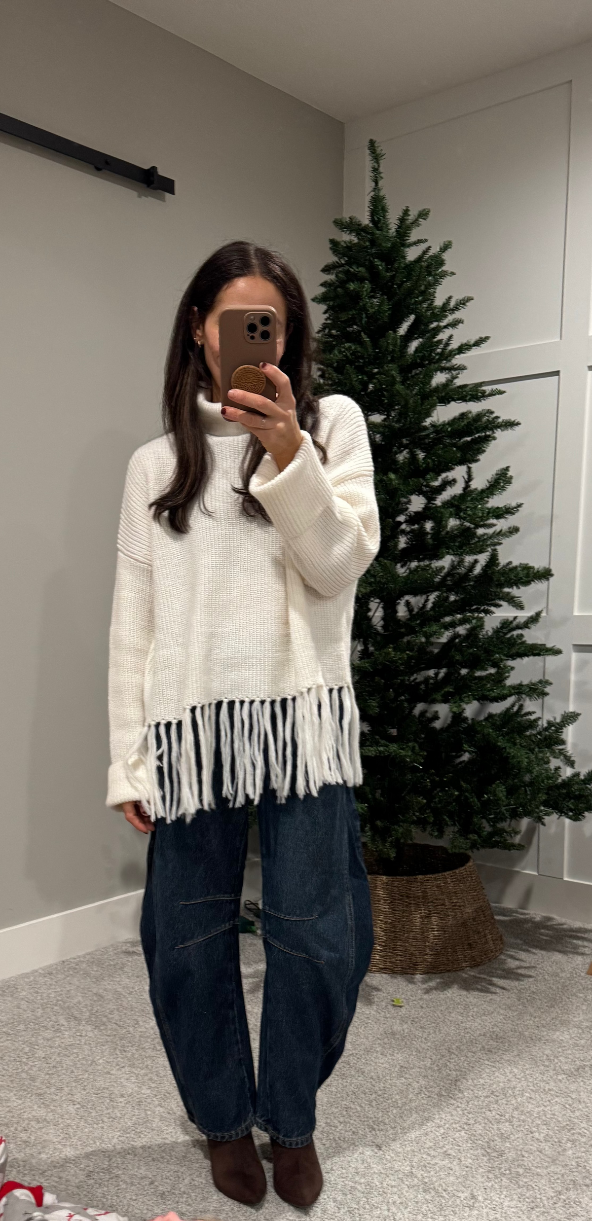 Fringe Hem Sweater | Powder