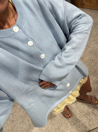 Juniper Cotton Cardigan | Light Blue
