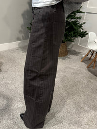 Pinstripe Slight Barrel Pants