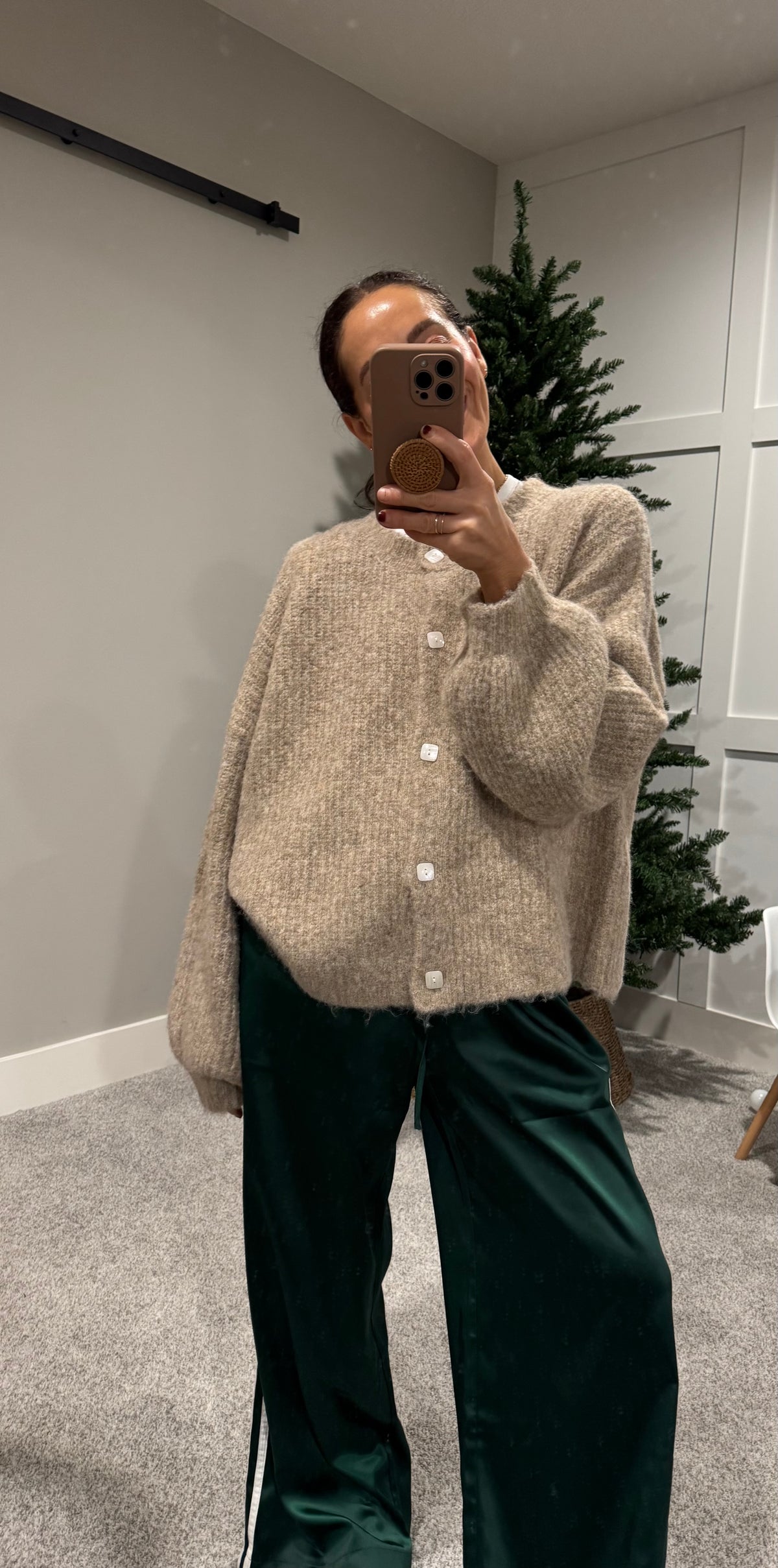 Balloon Sleeve Knit Cardi