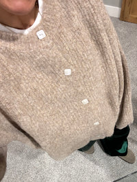 Balloon Sleeve Knit Cardi