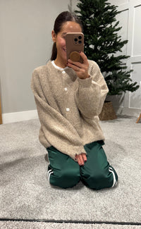 Balloon Sleeve Knit Cardi