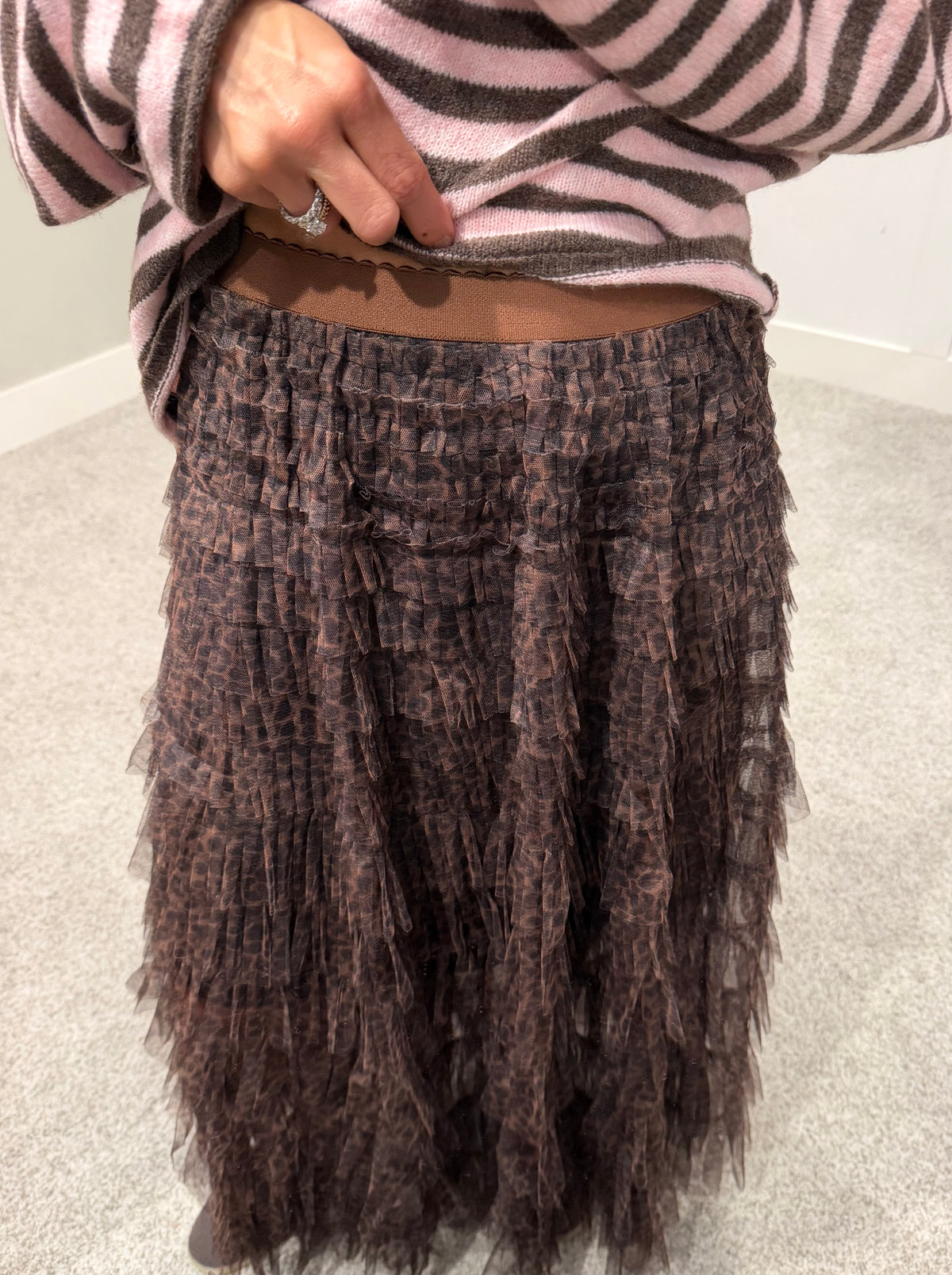 Leopard Tiered Skirt