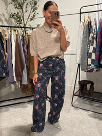 Short Sleeve Sweater Top | Mocha