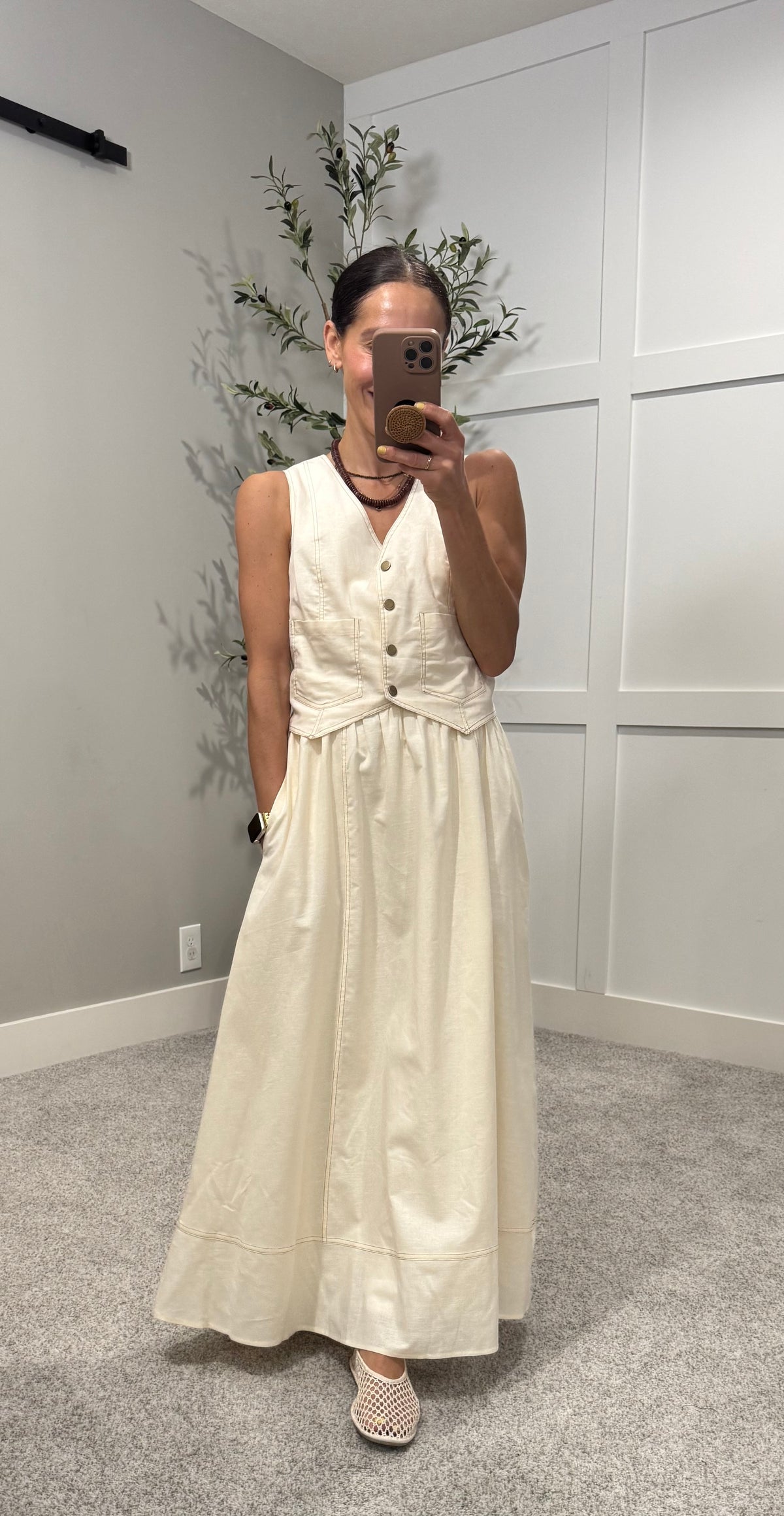 Hazel Dress | Cream
