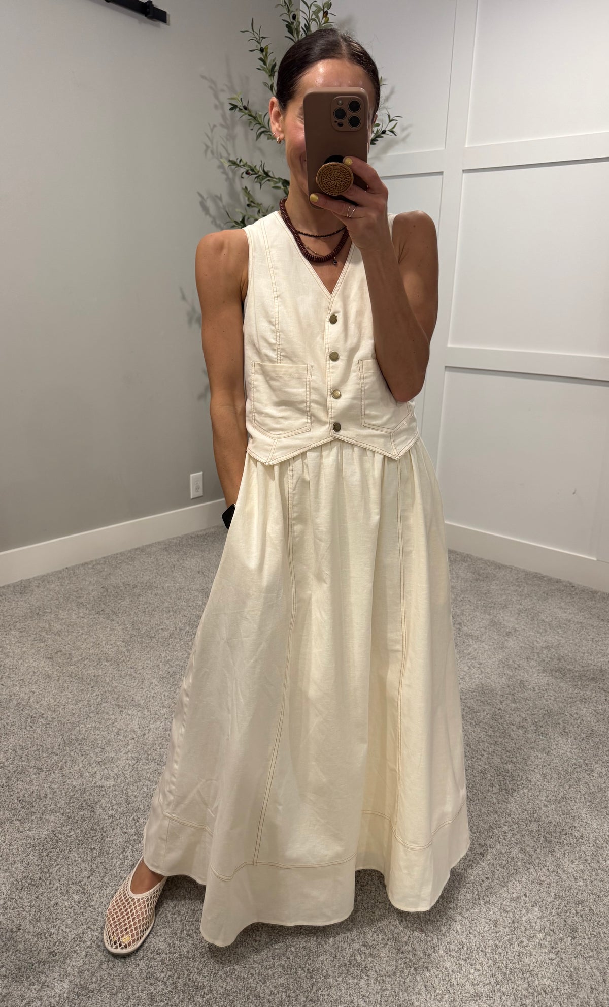 Hazel Dress | Cream